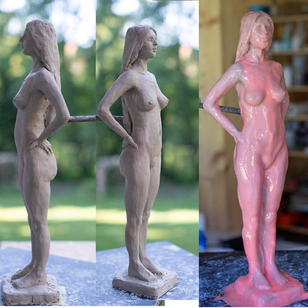 stehender Akt Tonmodell