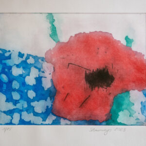 Red Poppy, Color Etching 2